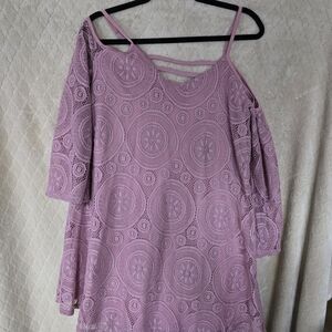 SM purple/pink mauve lace dress